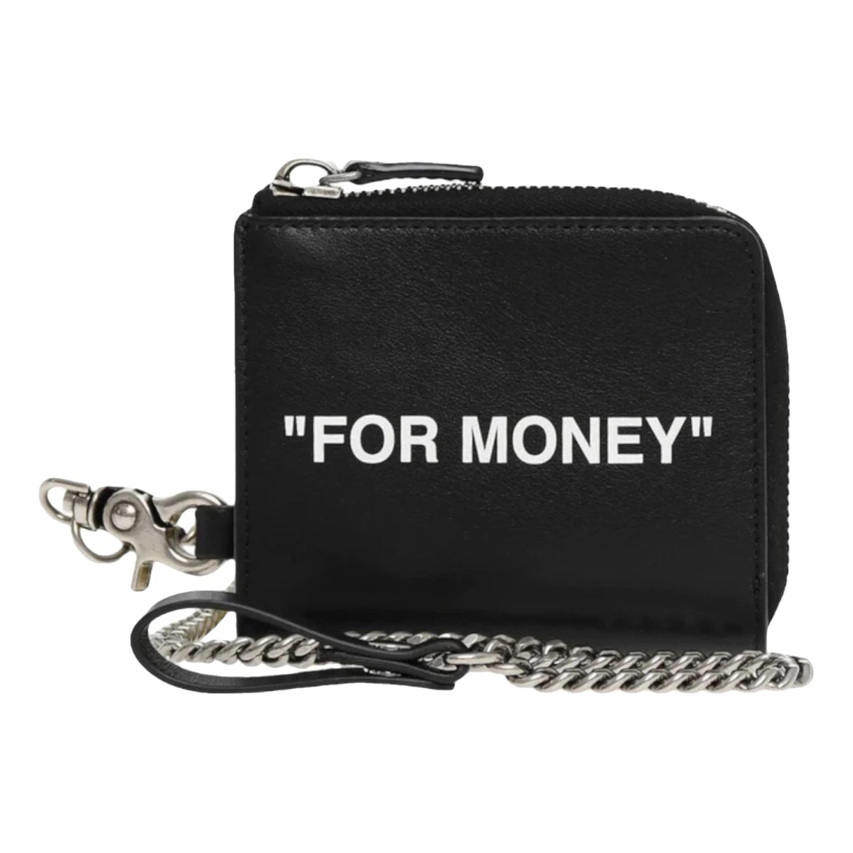 Pre-owned Off-white Leather Small Bag In Black