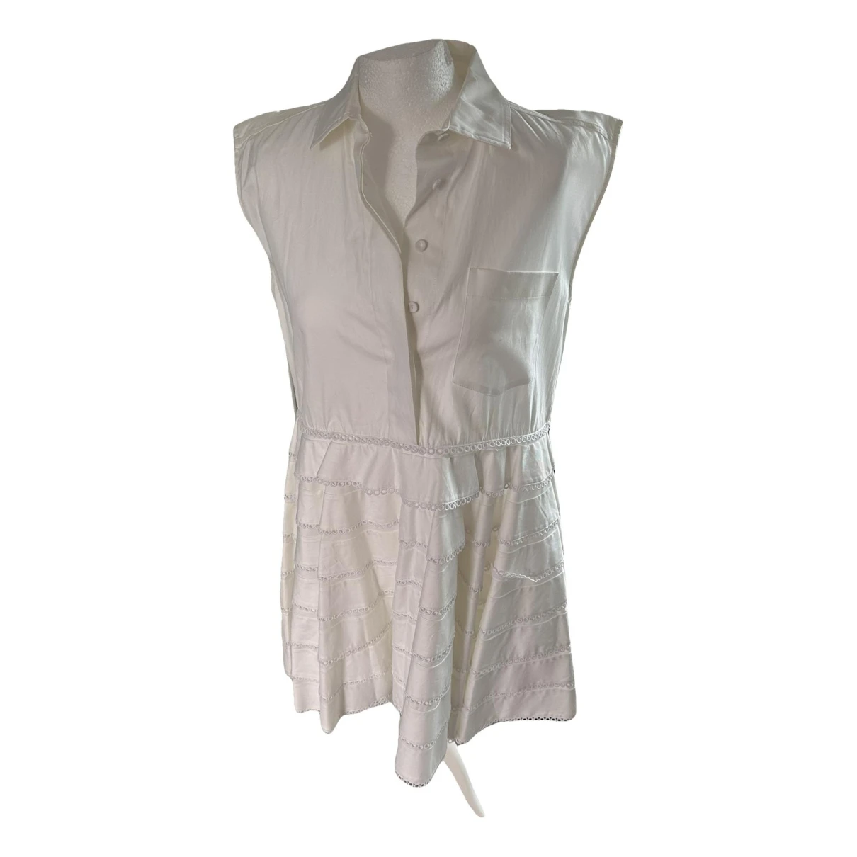 Pre-owned Carven Mid-length Dress In White