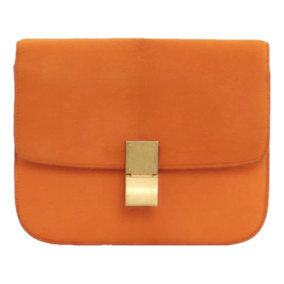 Pre-owned Celine Classic Leather Crossbody Bag In Orange