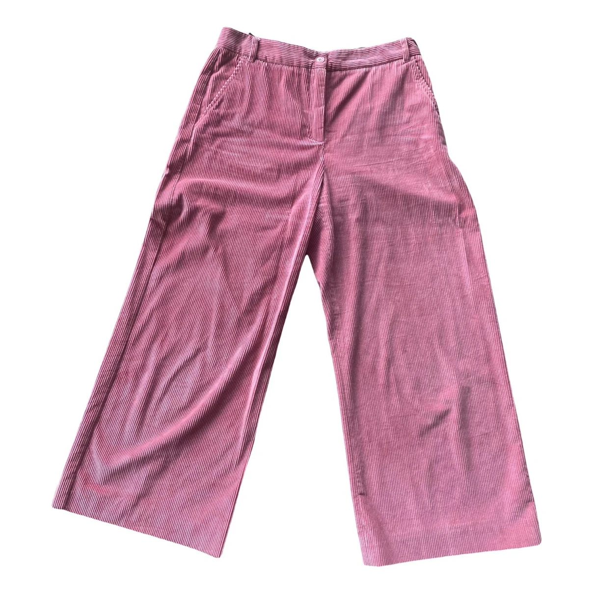 Pre-owned Max Mara Trousers In Pink
