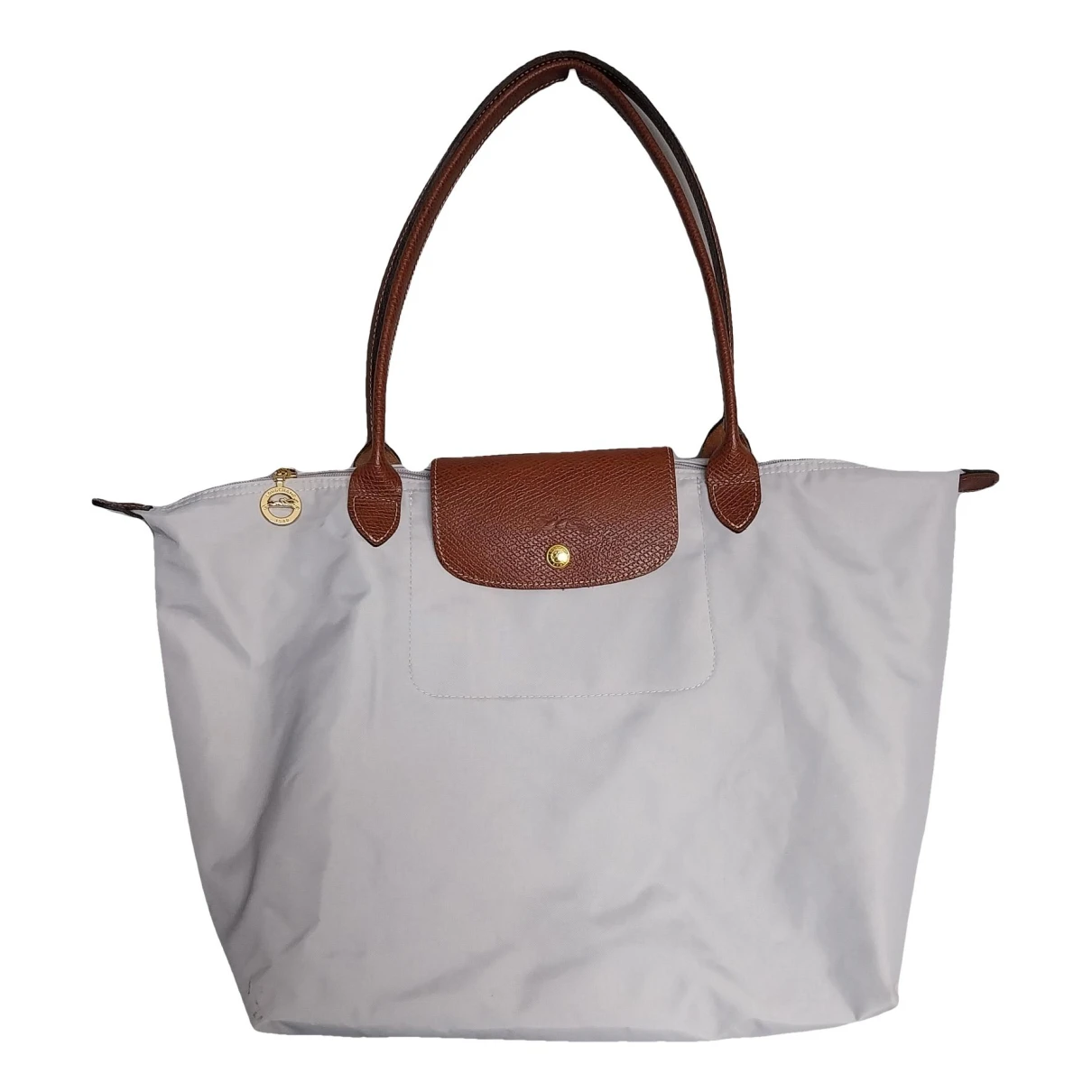 Pre-owned Longchamp Tote In Silver