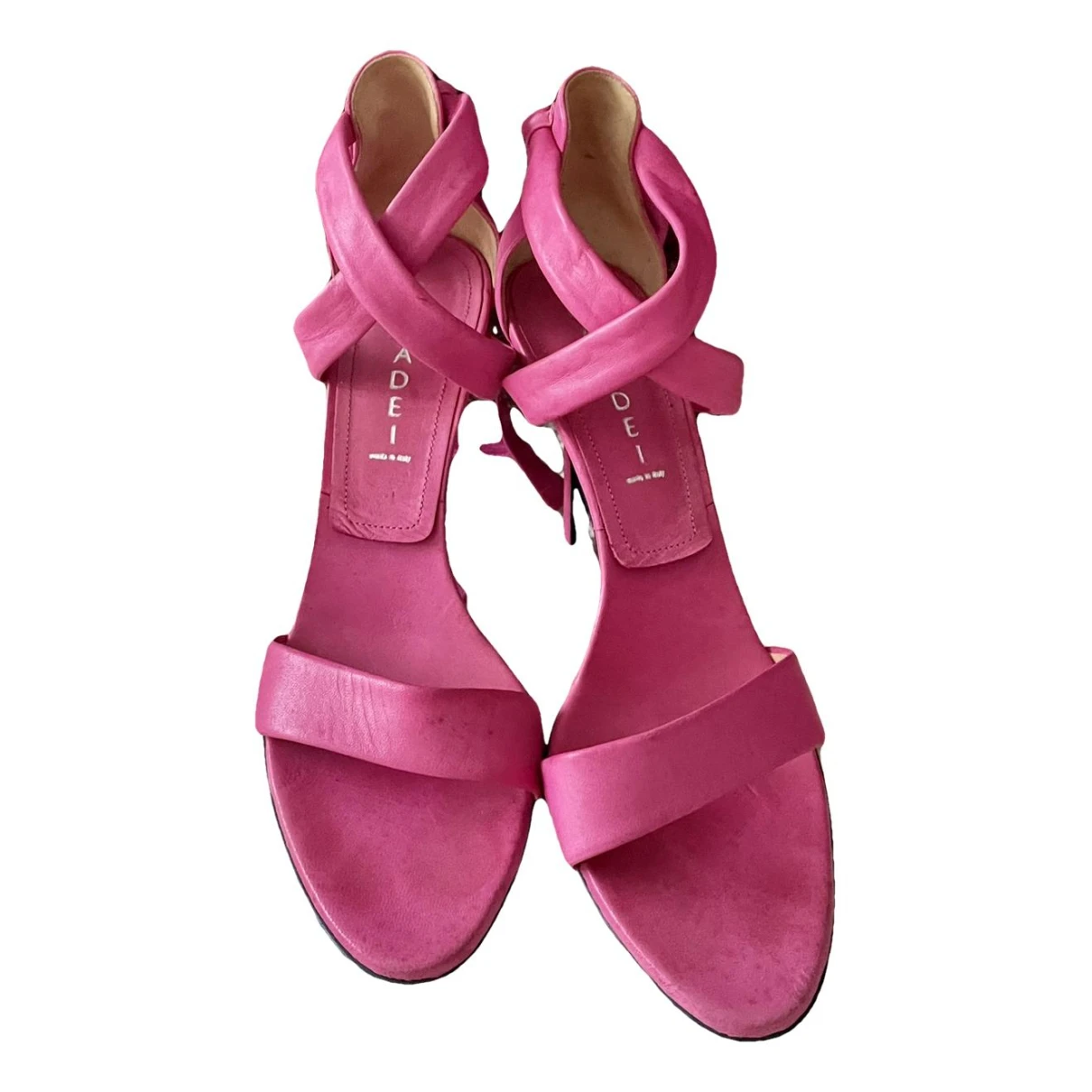 Pre-owned Casadei Leather Lace Ups In Pink