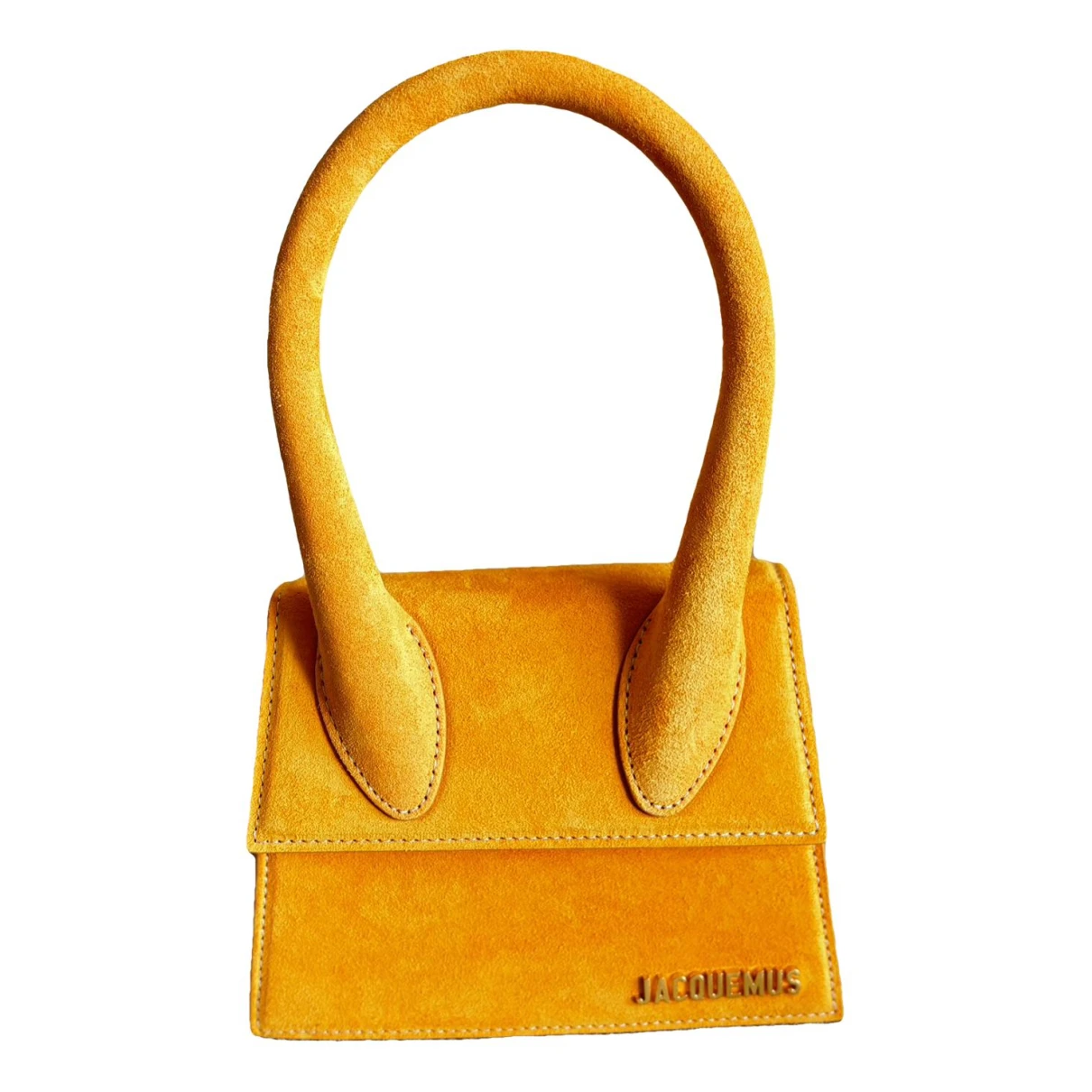 Pre-owned Jacquemus Chiquito Velvet Handbag In Orange
