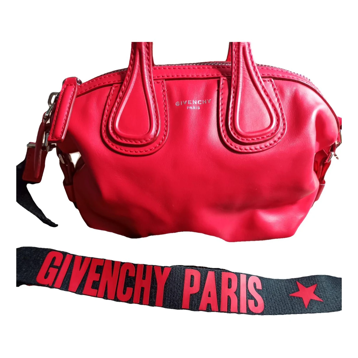 Pre-owned Givenchy Leather Crossbody Bag In Red