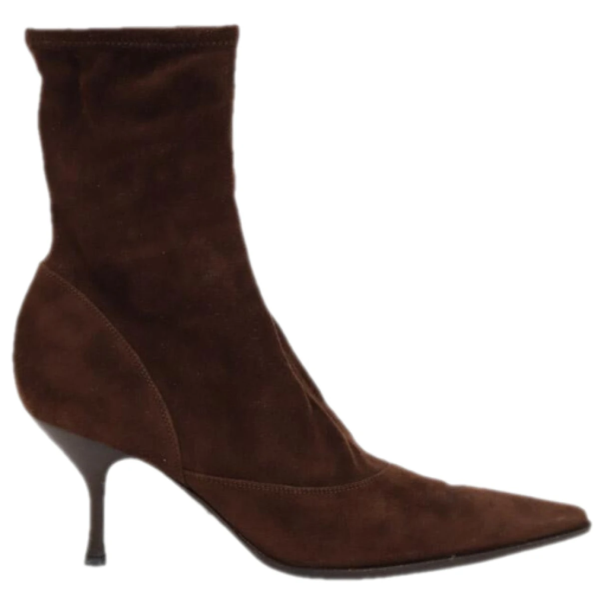Pre-owned Sergio Rossi Leather Ankle Boots In Brown
