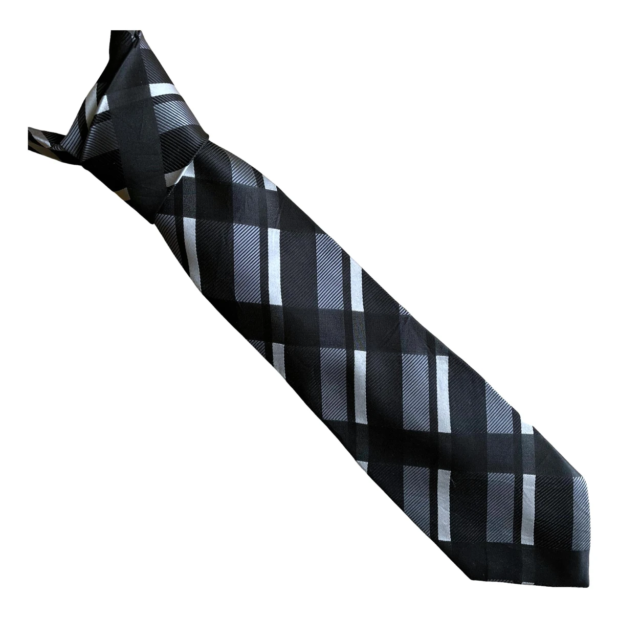 Pre-owned Kenneth Cole Silk Tie In Black