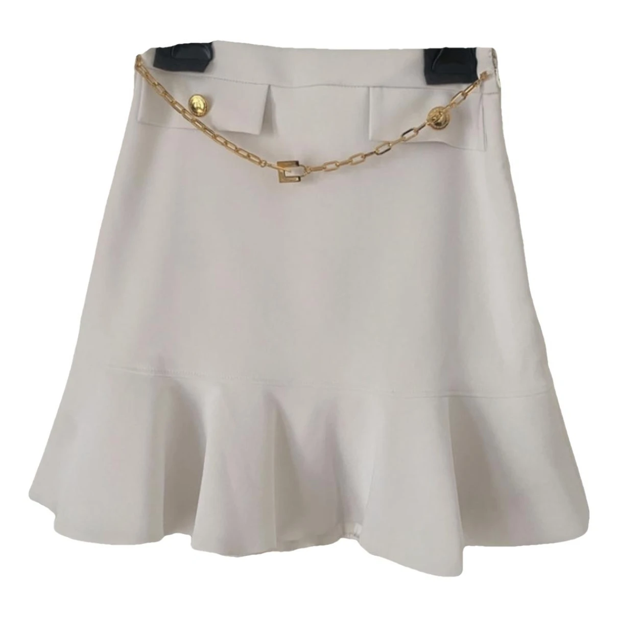 Pre-owned Elisabetta Franchi Mini Skirt In White