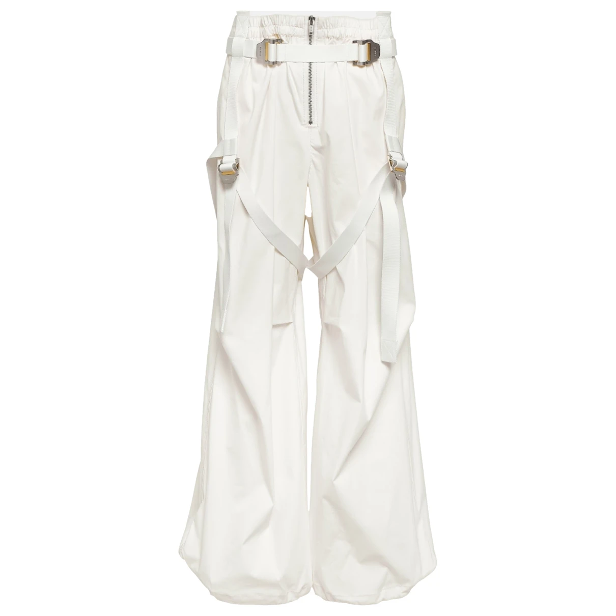 Pre-owned Dion Lee Trousers In White
