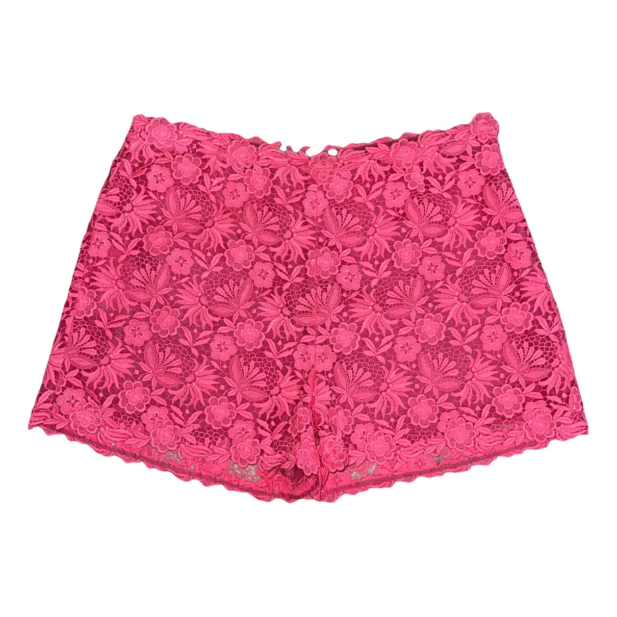 Pre-owned Valentino Silk Shorts In Red