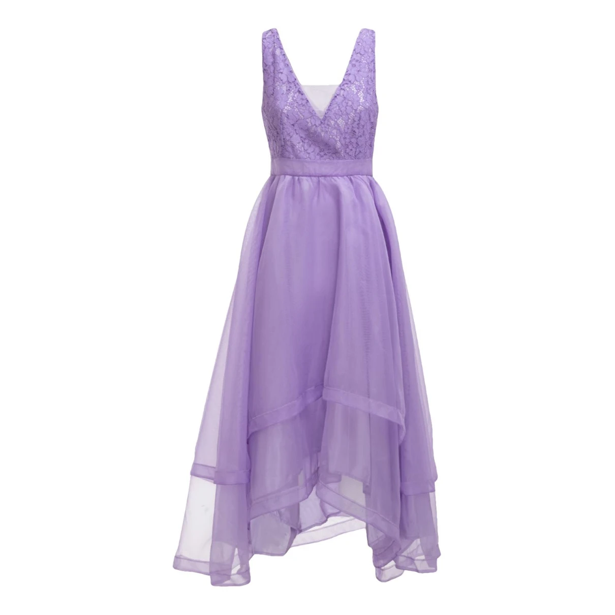 Pre-owned Max Mara Lace Mid-length Dress In Purple