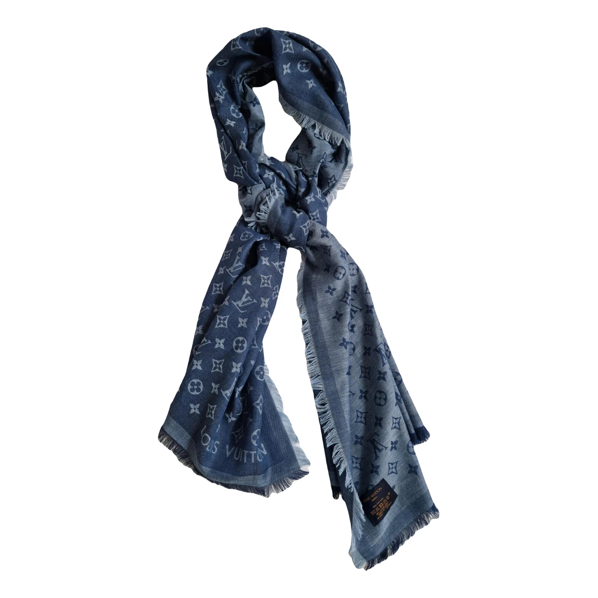 Pre-owned Louis Vuitton Scarf & Pocket Square In Blue