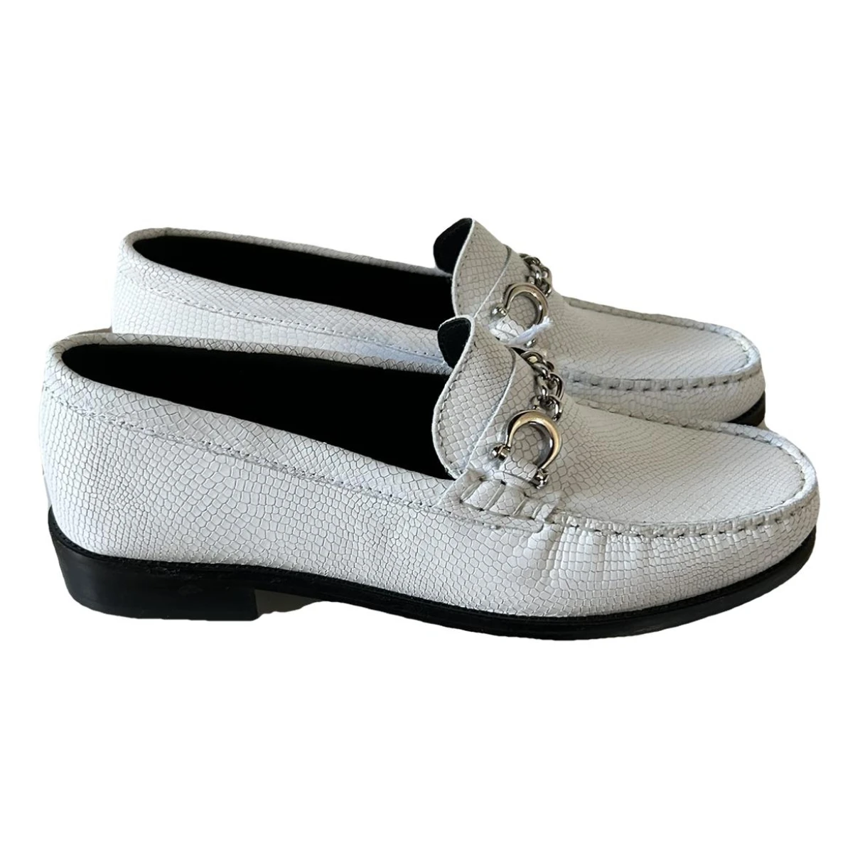 Pre-owned Claudie Pierlot Leather Flats In White