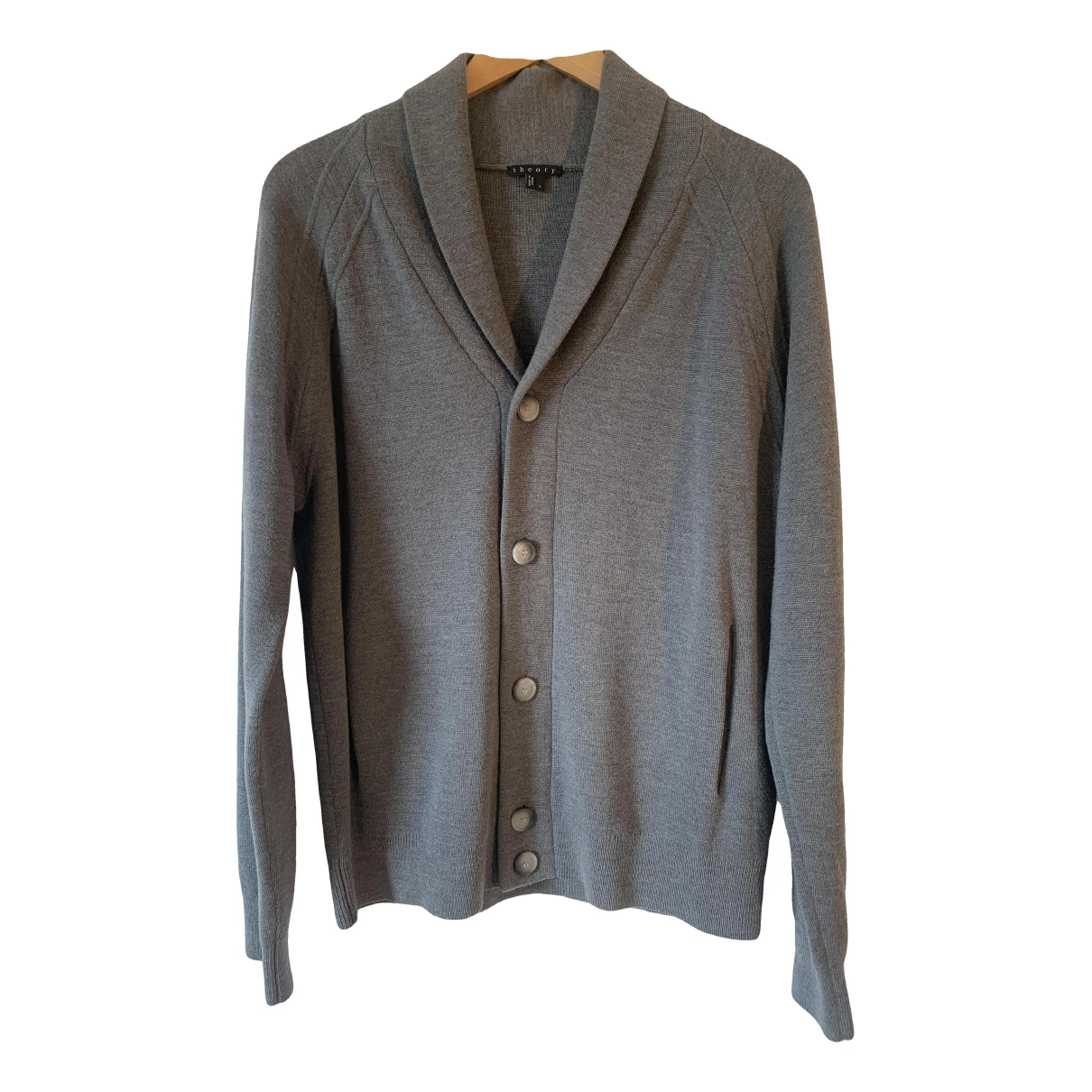Pre-owned Theory Wool Knitwear & Sweatshirt In Grey