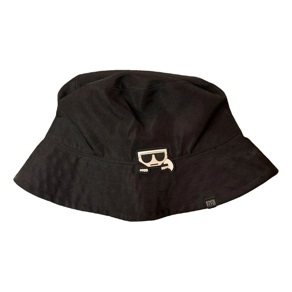 Pre-owned Karl Lagerfeld Cloth Hat In Black