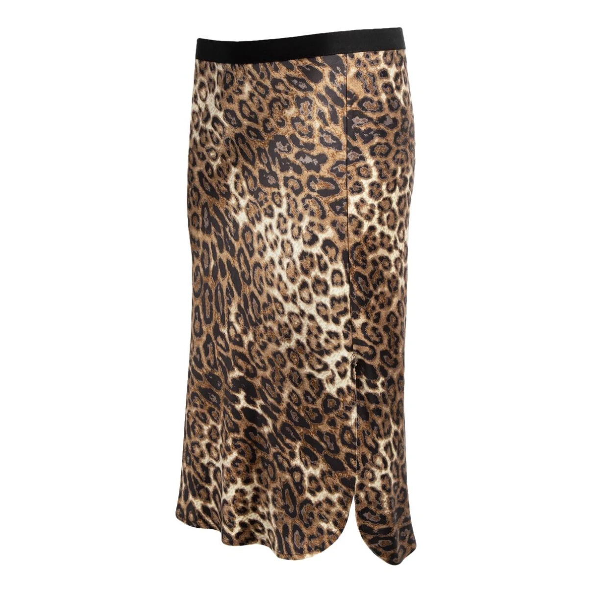 Pre-owned Nili Lotan Silk Mid-length Skirt In Brown