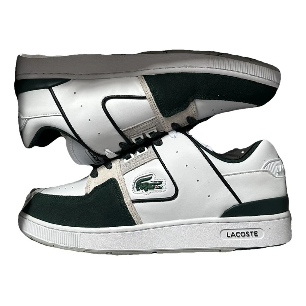 Pre-owned Lacoste Leather Low Trainers In Multicolour