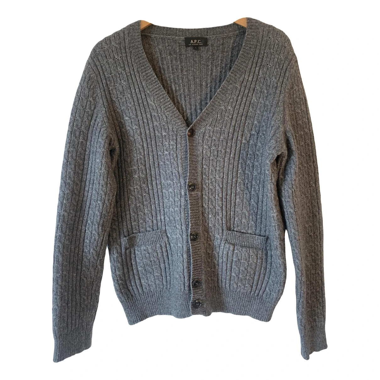 Pre-owned Apc Wool Knitwear & Sweatshirt In Grey
