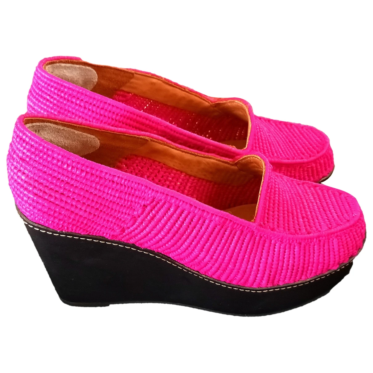 Pre-owned Robert Clergerie Leather Flats In Pink