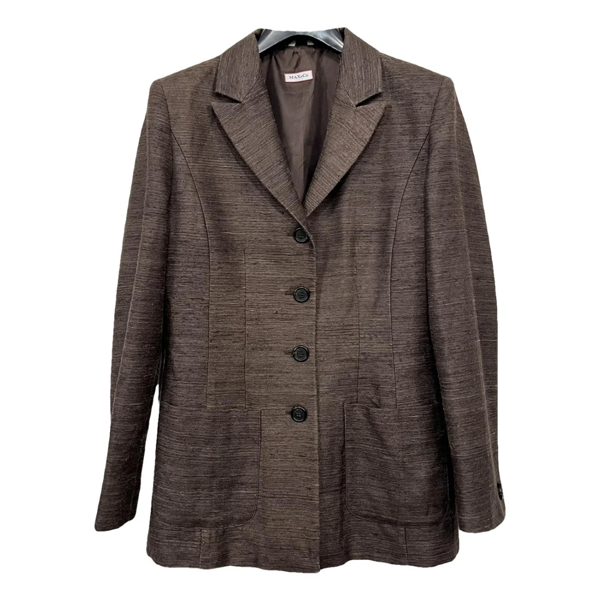 Pre-owned Max & Co Silk Blazer In Brown
