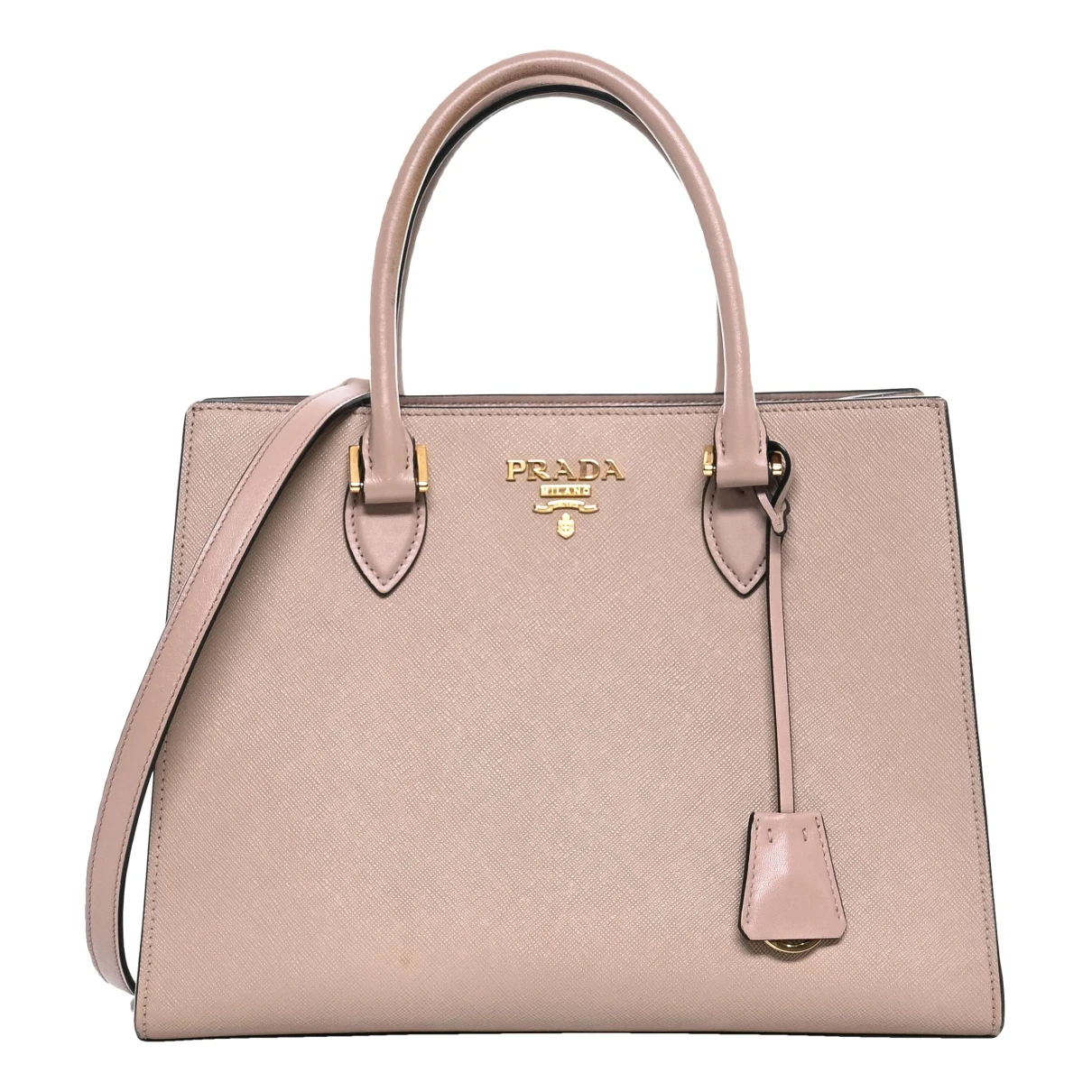 Pre-owned Prada Galleria Leather Crossbody Bag In Pink