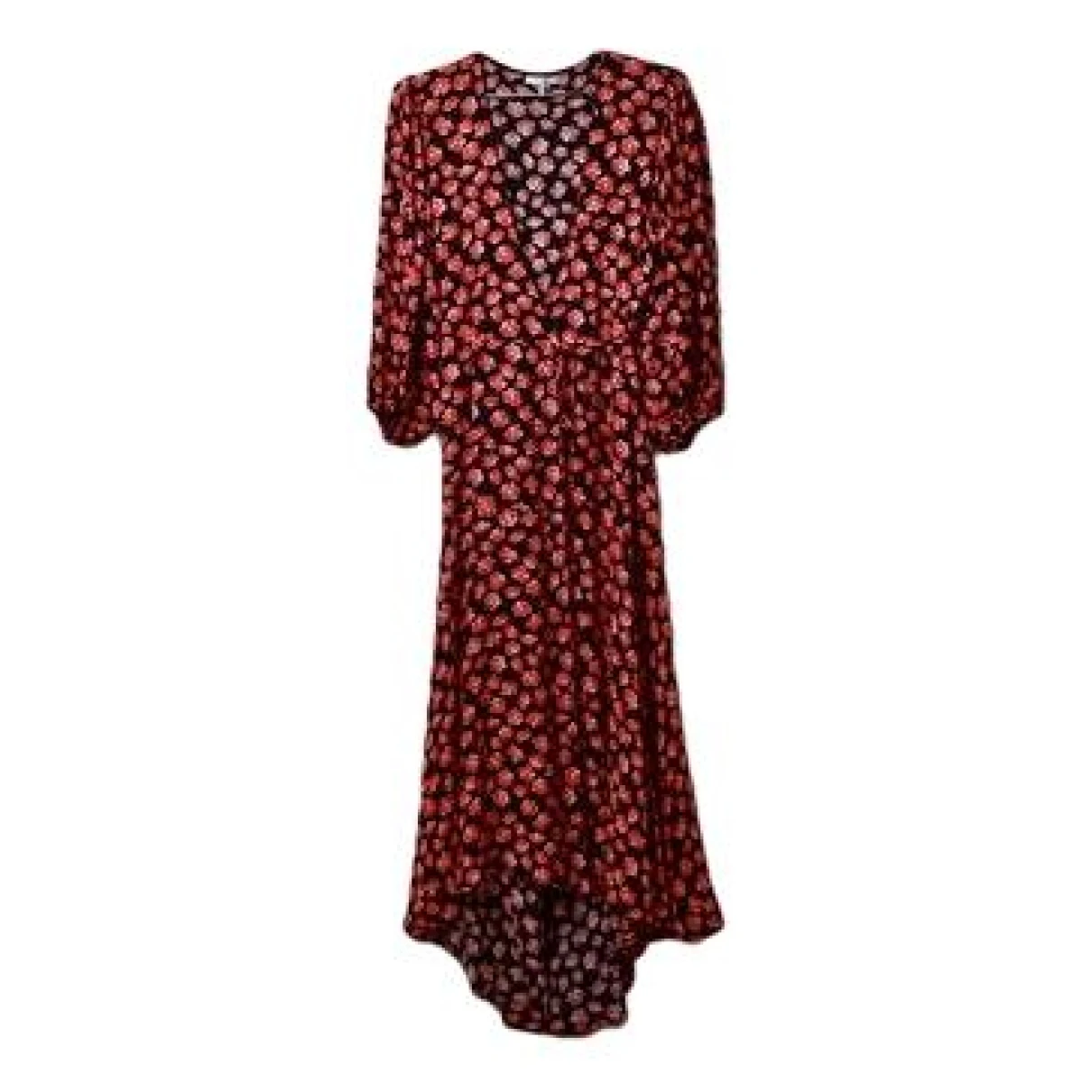 Pre-owned Ganni Spring Summer 2019 Maxi Dress In Red