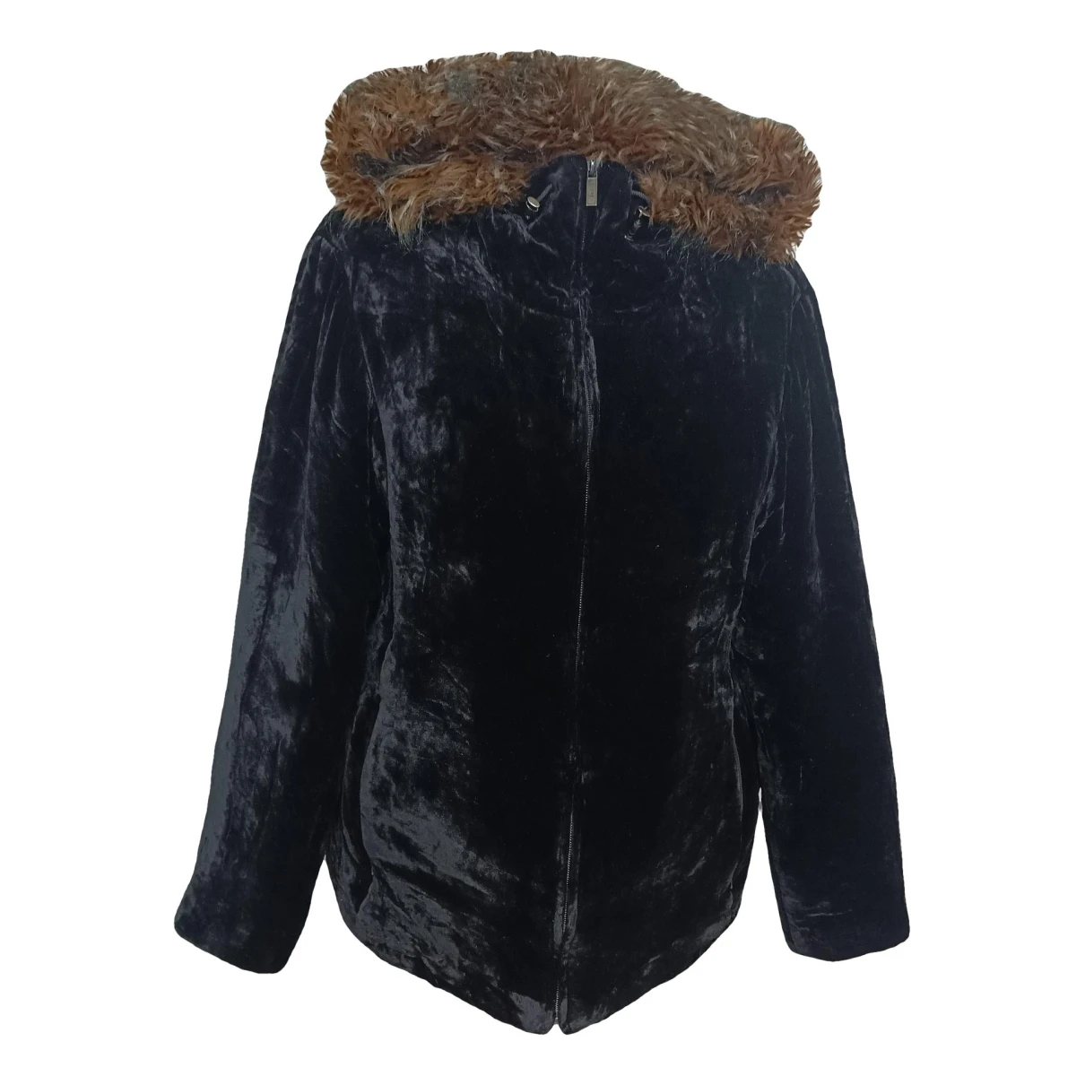 Pre-owned Lauren Ralph Lauren Faux Fur Jacket In Black