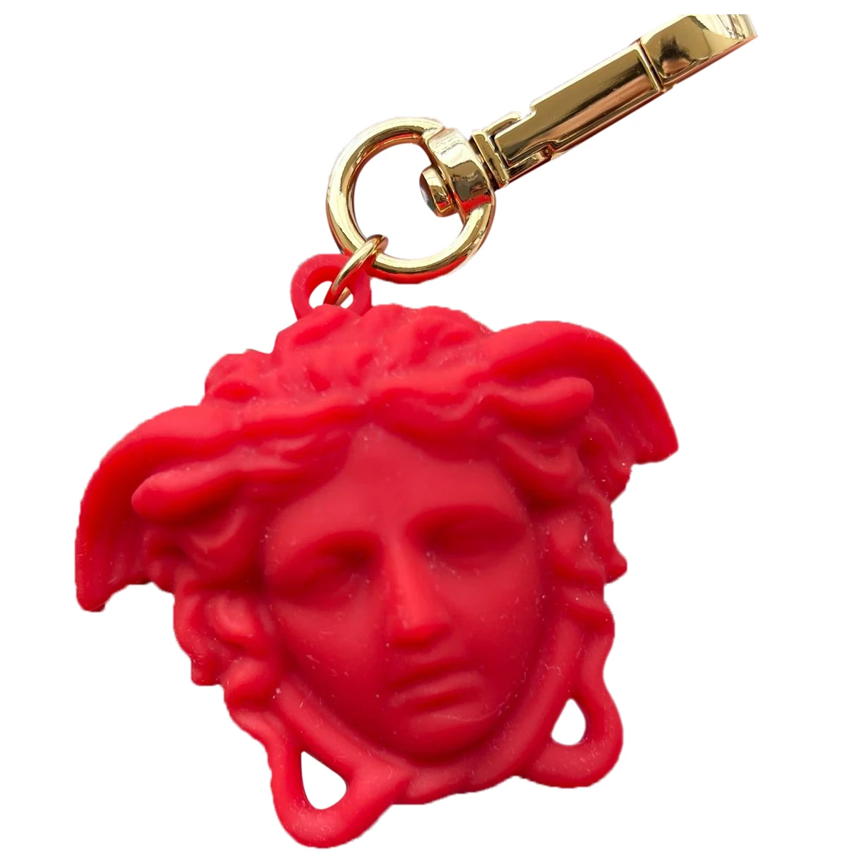 Pre-owned Versace Medusa Bag Charm In Red