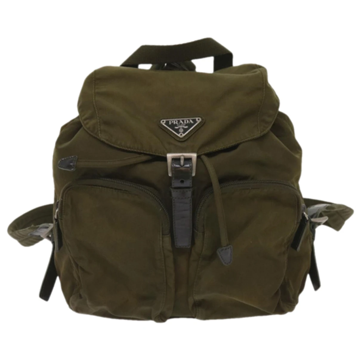 Pre-owned Prada Backpack In Khaki