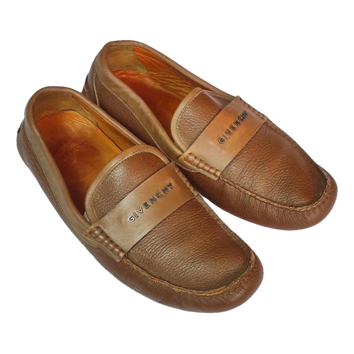 Pre-owned Givenchy Leather Flats In Brown