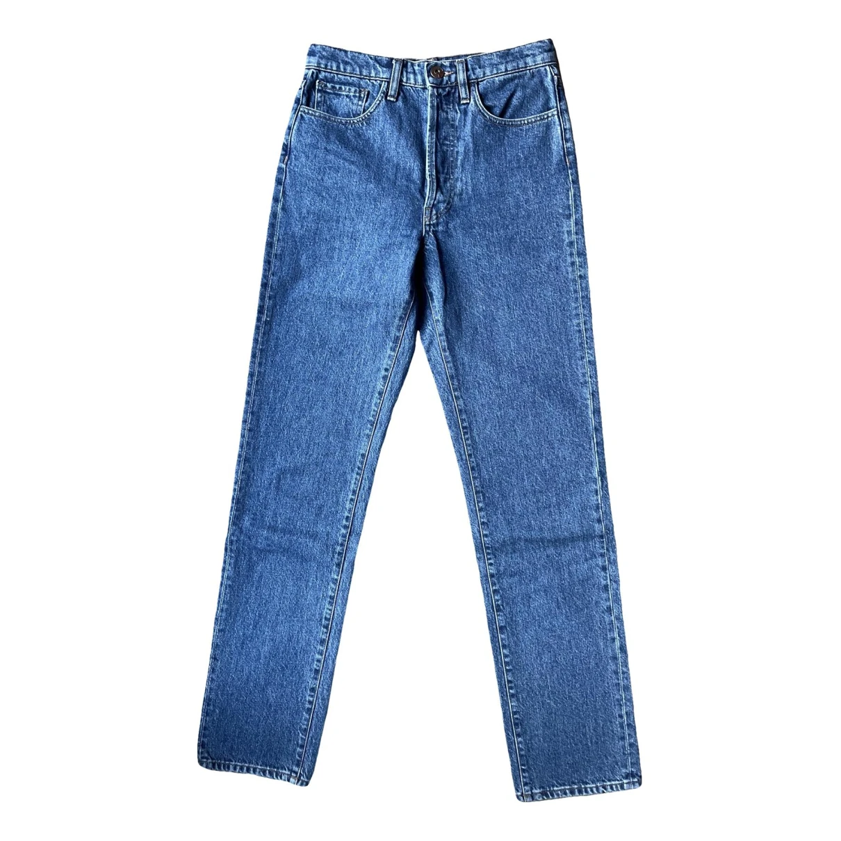 Pre-owned 3x1 Straight Jeans In Blue