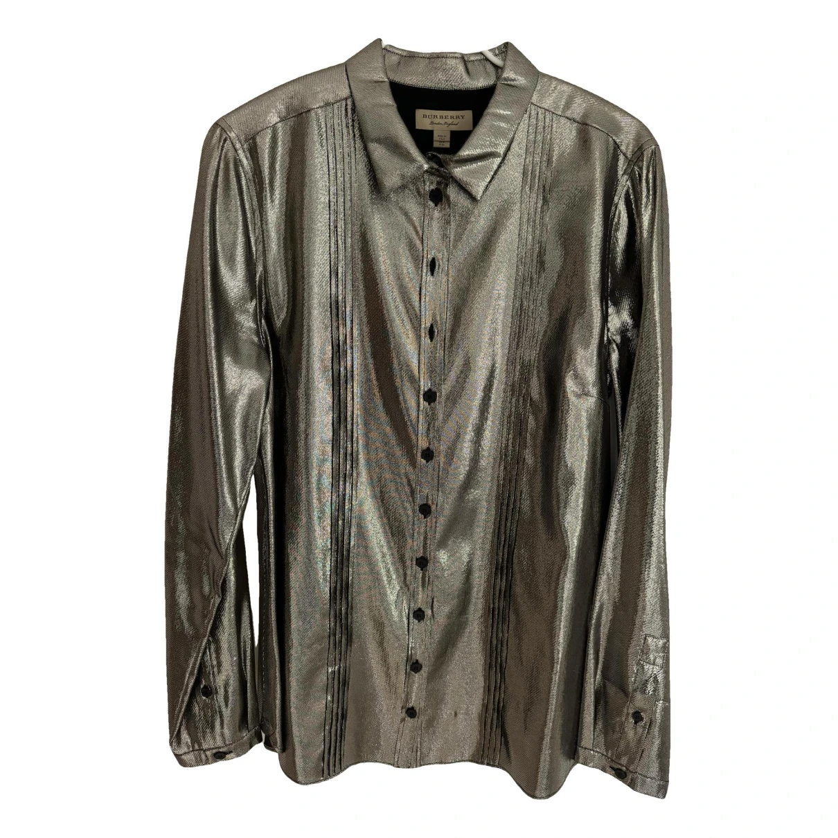 Pre-owned Burberry Silk Blouse In Silver