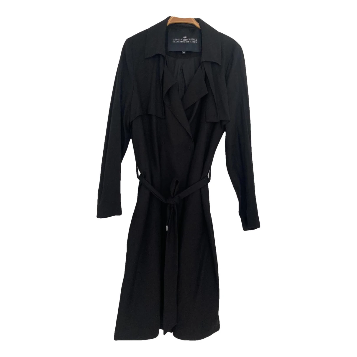 Pre-owned Designers Remix Trench Coat In Black