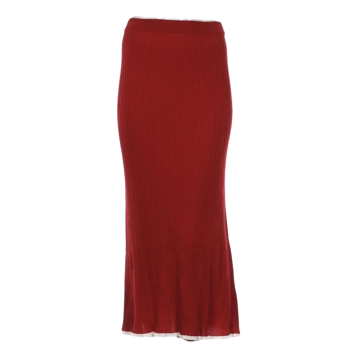 Pre-owned Sonia Rykiel Wool Mid-length Skirt In Red