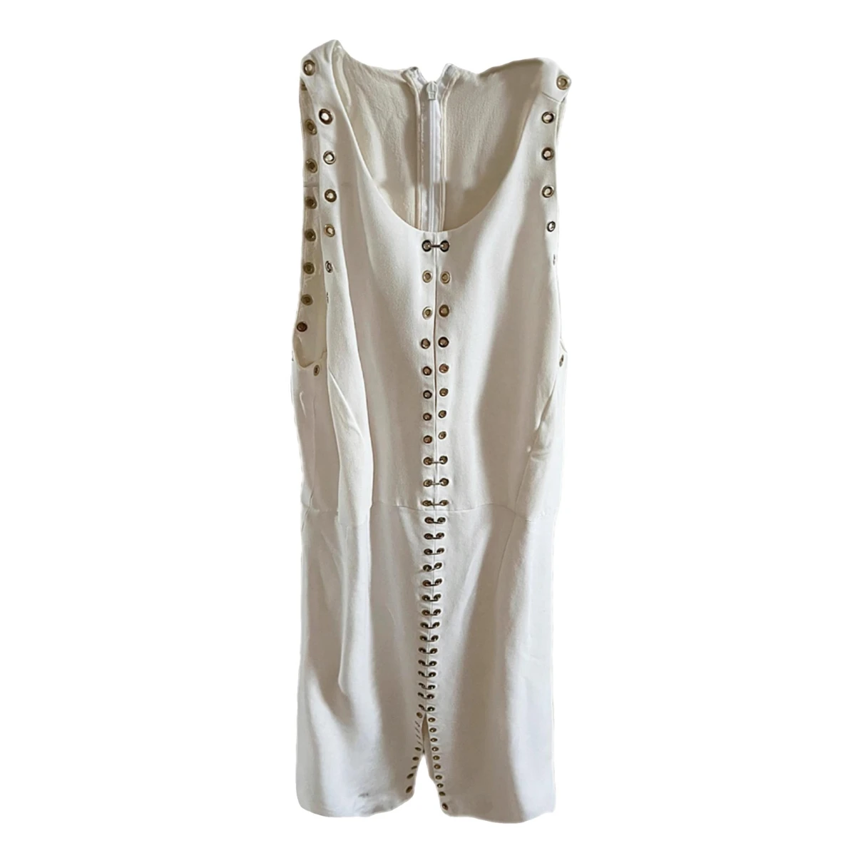 Pre-owned Roberto Cavalli Mid-length Dress In White