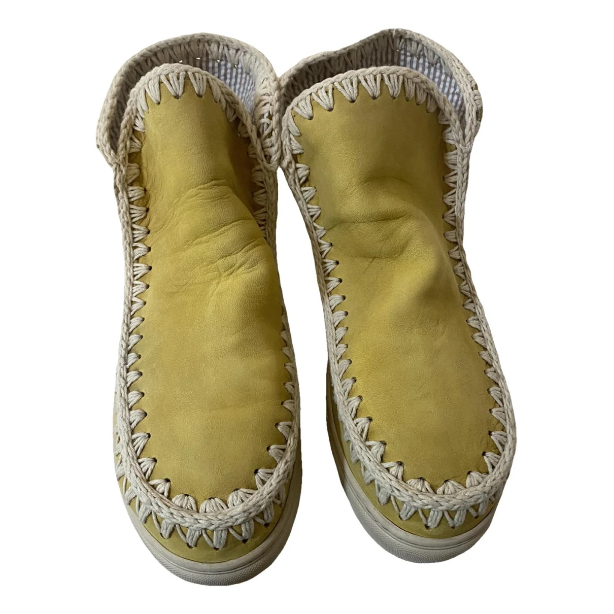 Pre-owned Mou Boots In Yellow