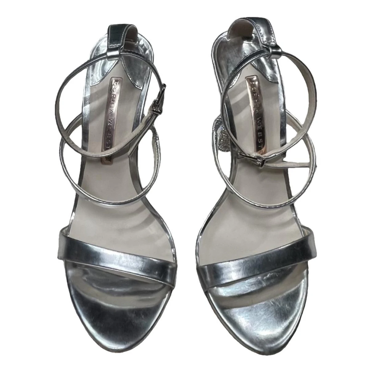 Pre-owned Sophia Webster Leather Heels In Silver