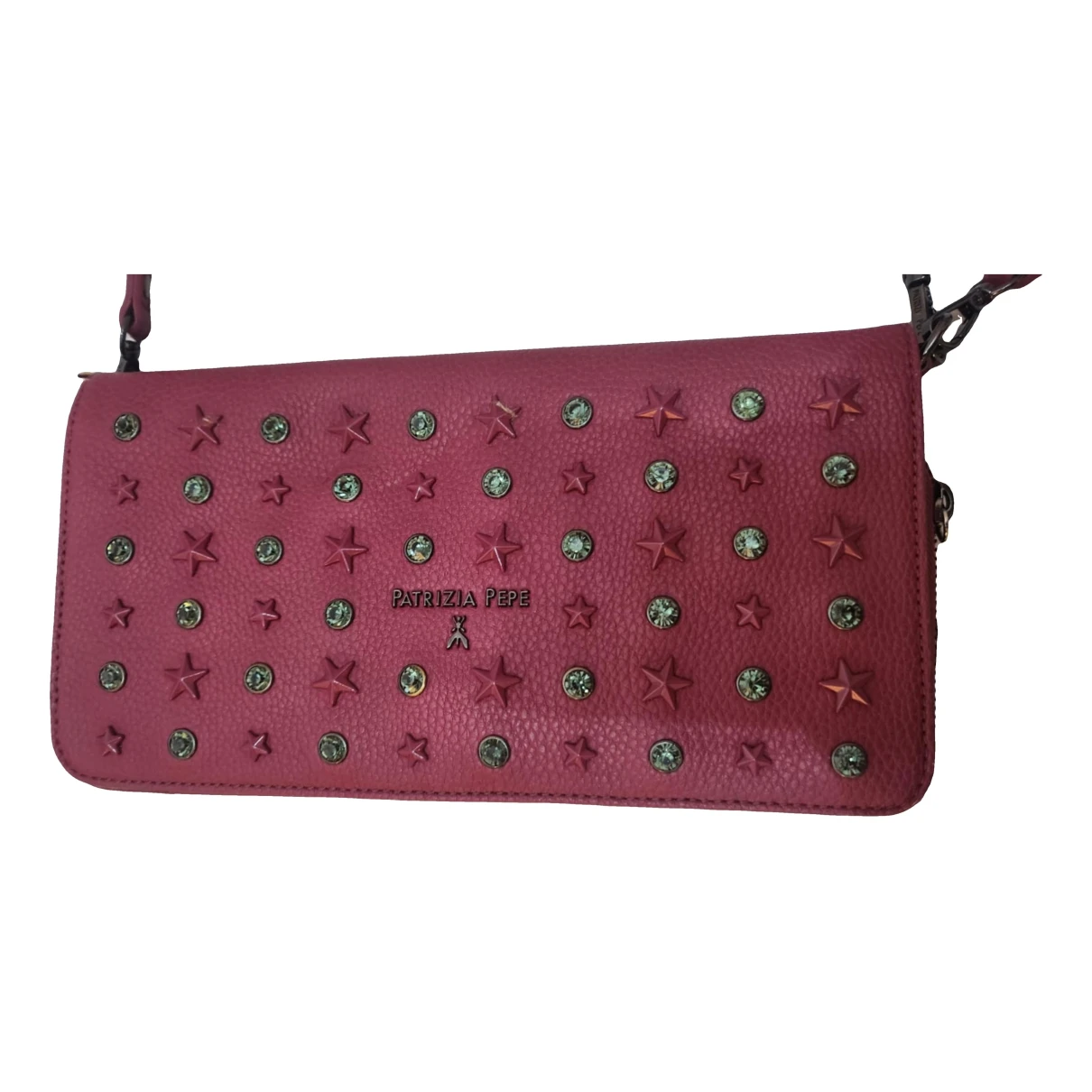 Pre-owned Patrizia Pepe Leather Handbag In Burgundy