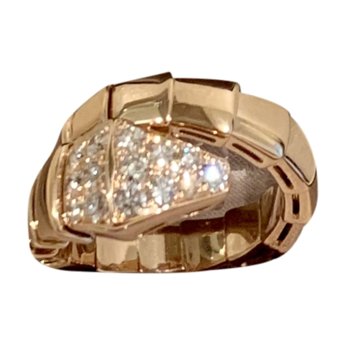 Pre-owned Bvlgari Serpenti Pink Gold Ring In Other