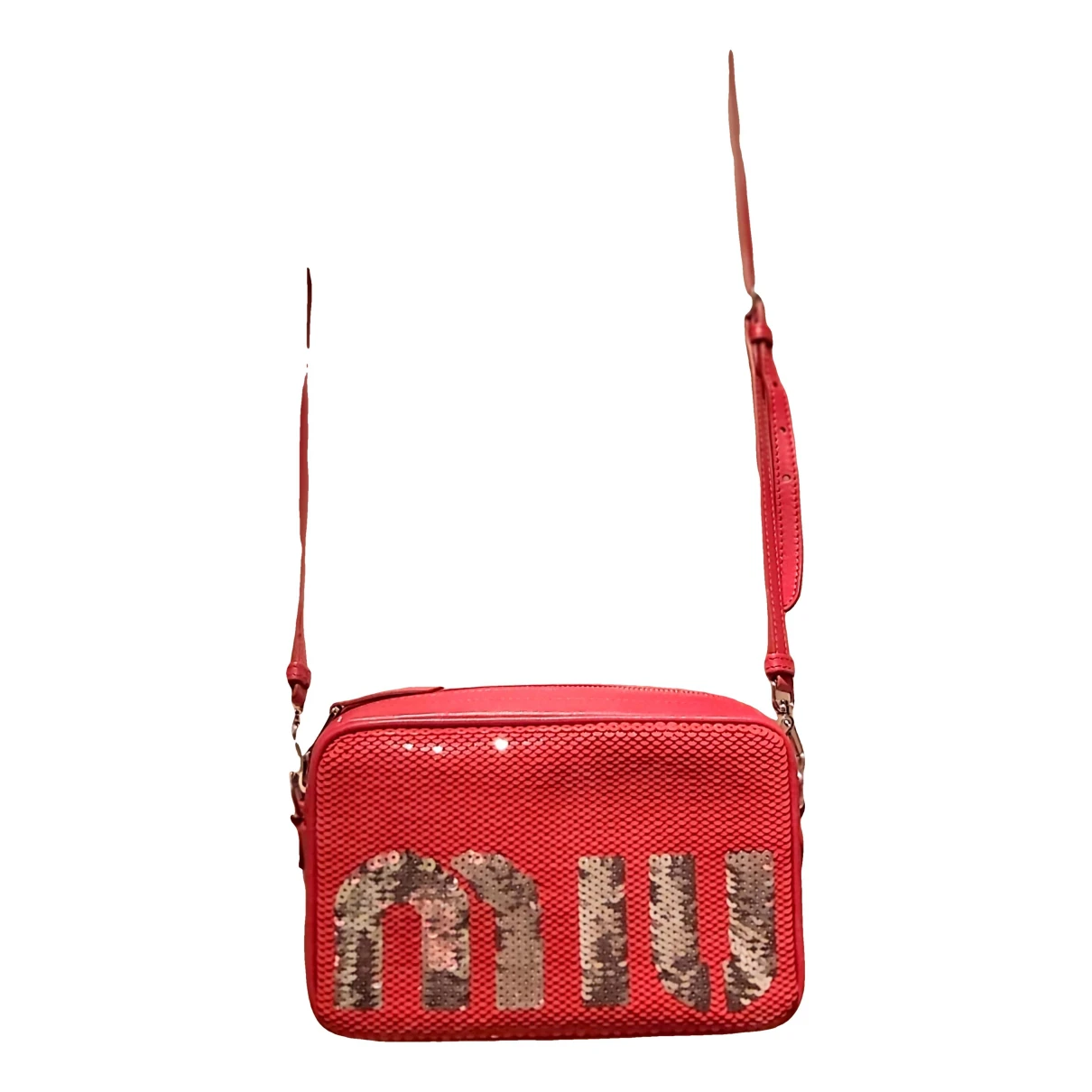 Pre-owned Miu Miu My Miu Leather Handbag In Red