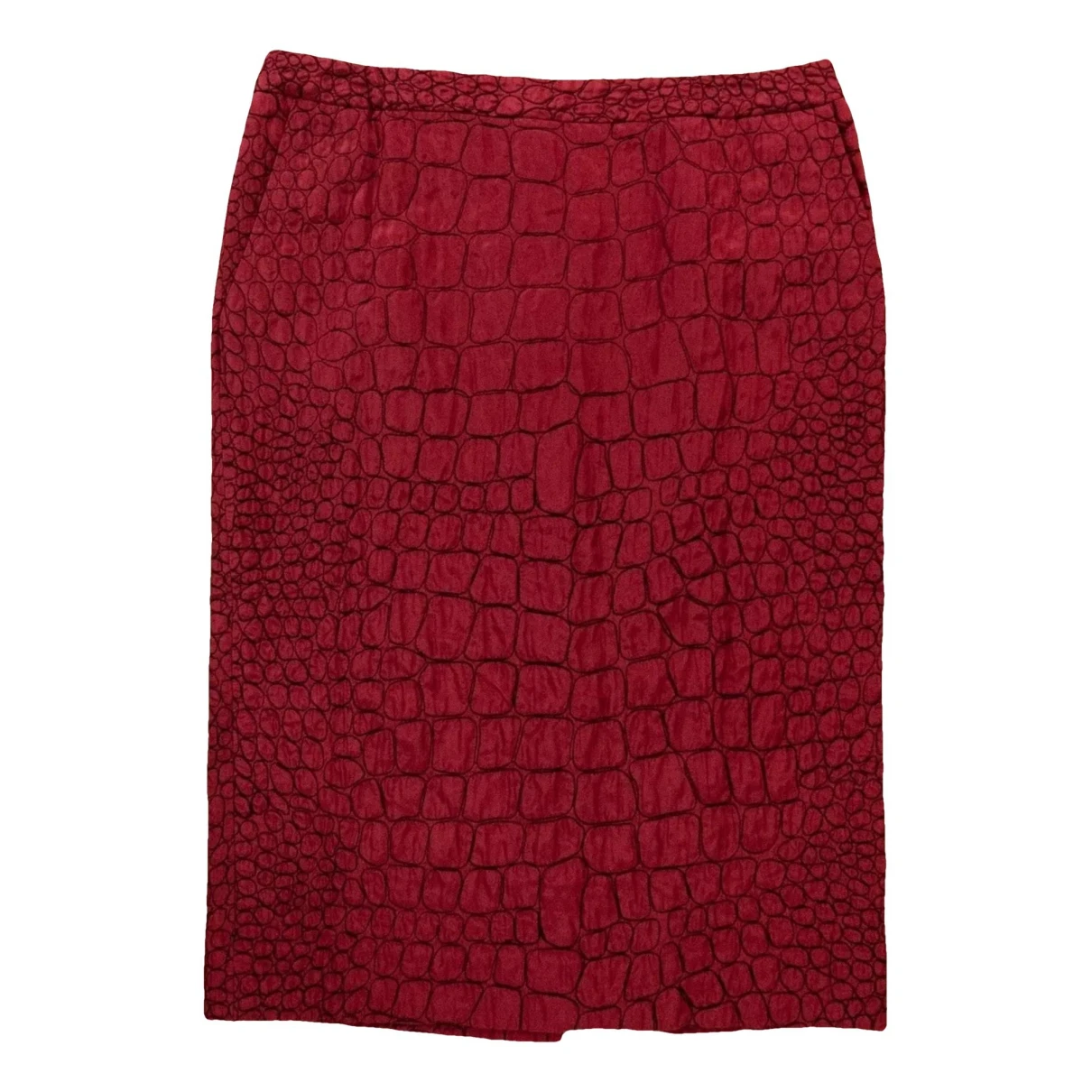 Pre-owned Dries Van Noten Silk Mid-length Skirt In Red