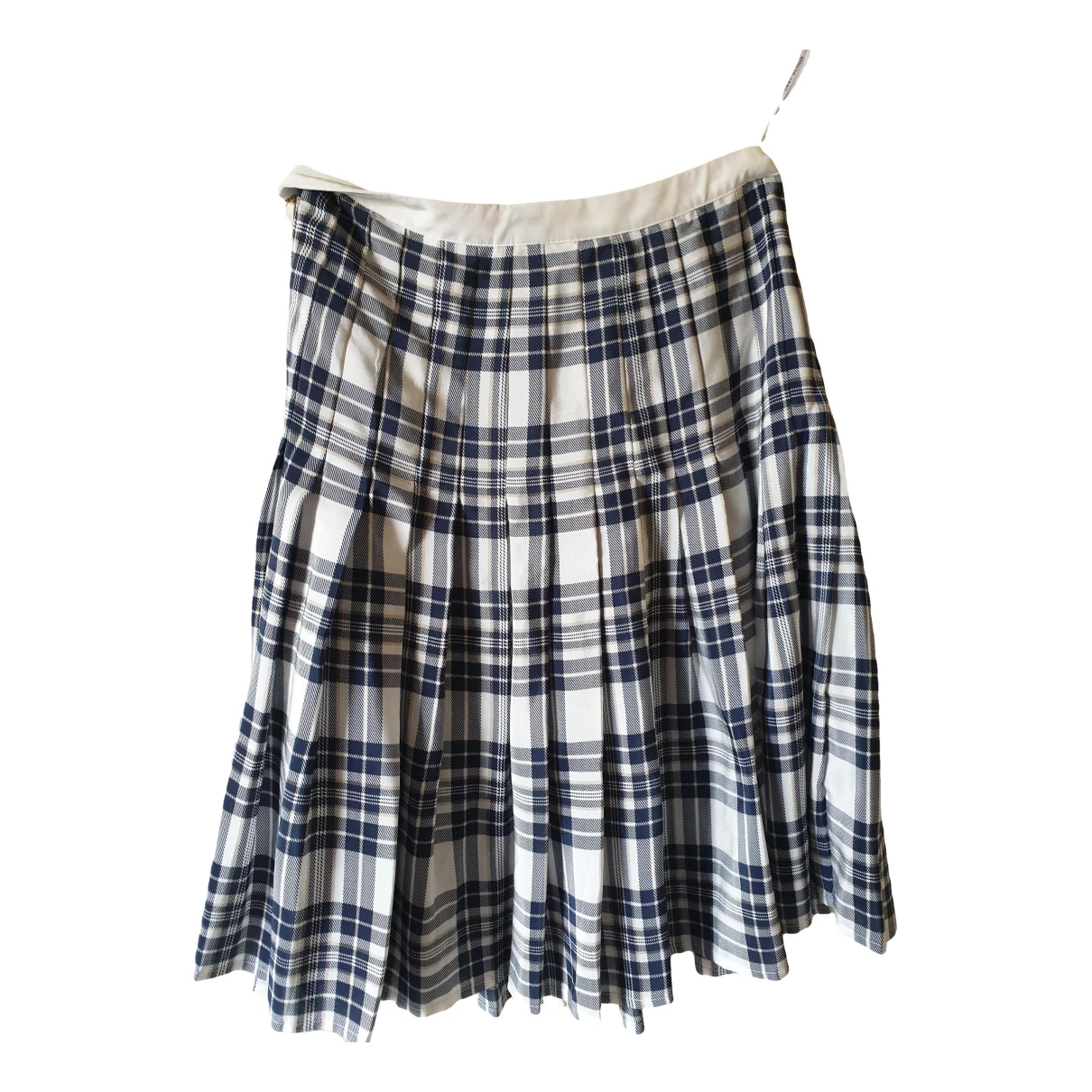 Pre-owned Tommy Hilfiger Silk Mid-length Skirt In Navy