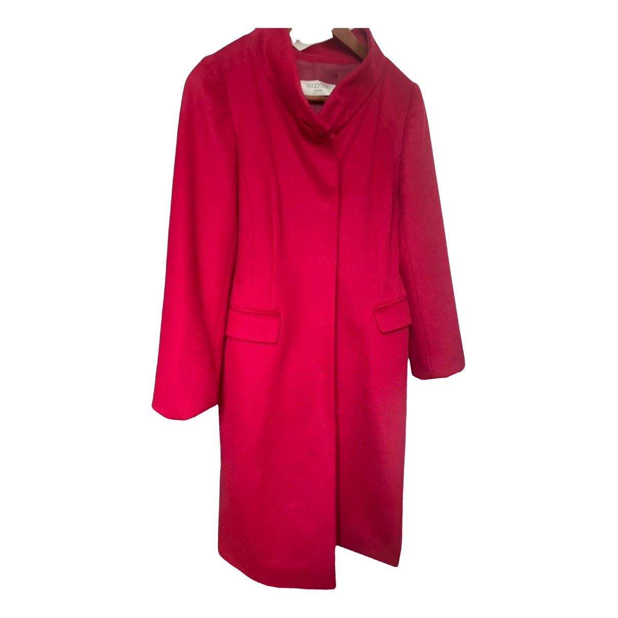 Pre-owned Valentino Cashmere Coat In Red