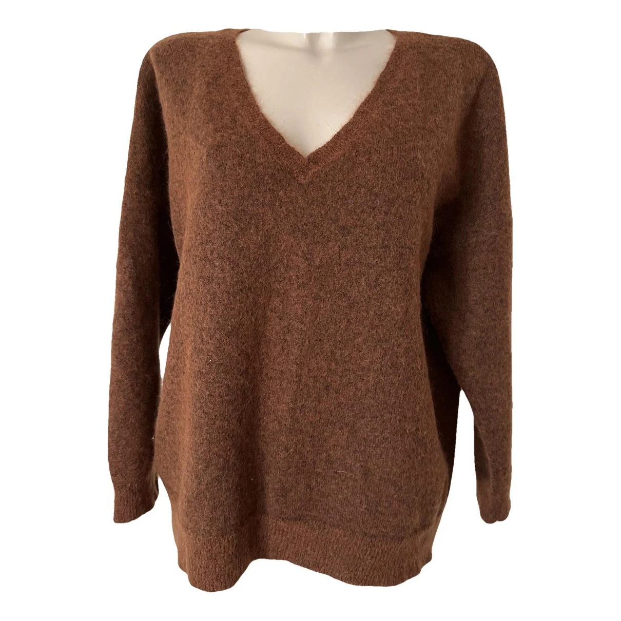 Pre-owned Selected Wool Jumper In Brown
