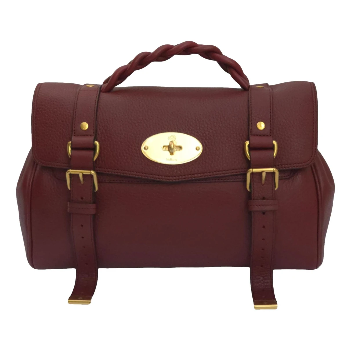 Pre-owned Mulberry Alexa Leather Handbag In Burgundy