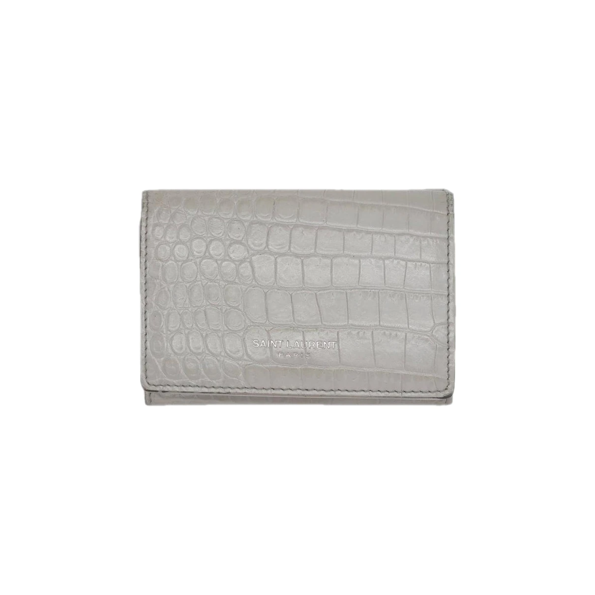 Pre-owned Saint Laurent Leather Purse In White