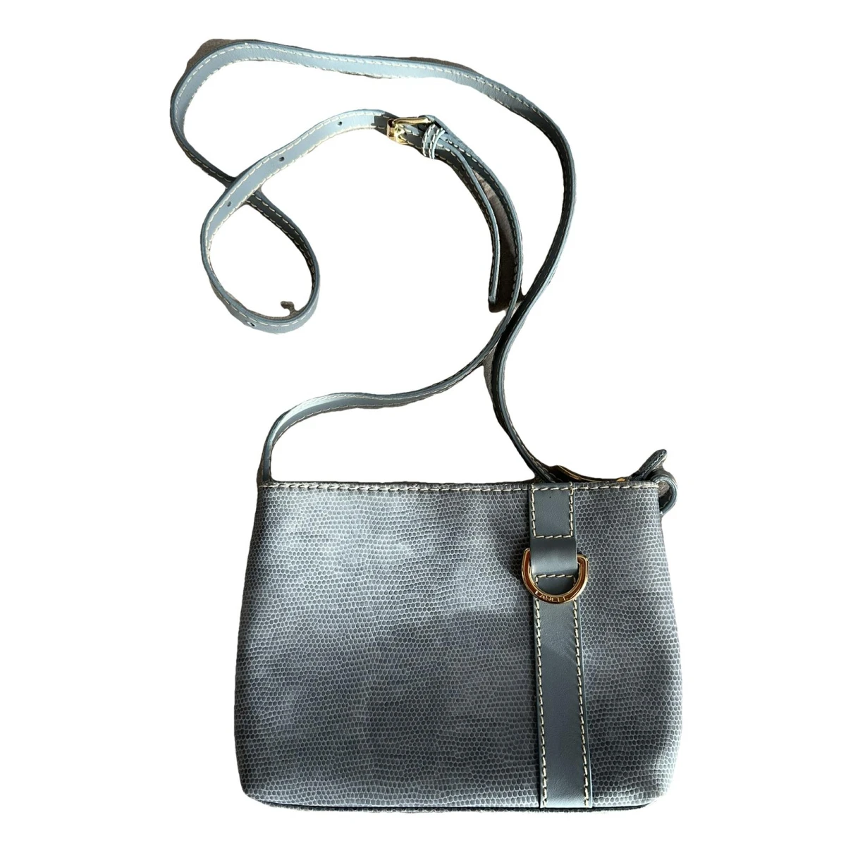 Pre-owned Lancel Leather Crossbody Bag In Blue