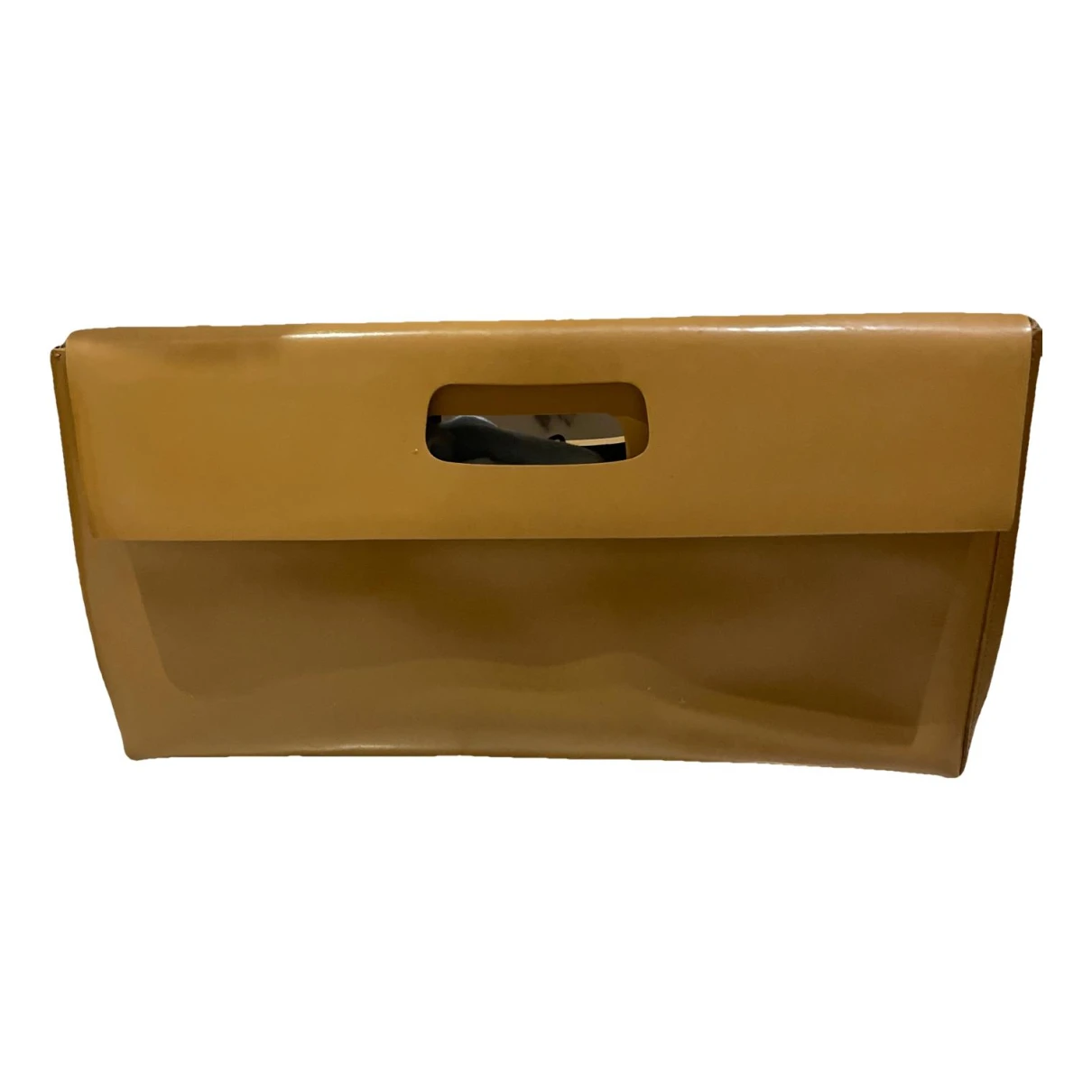 Pre-owned Furla Leather Clutch Bag In Camel
