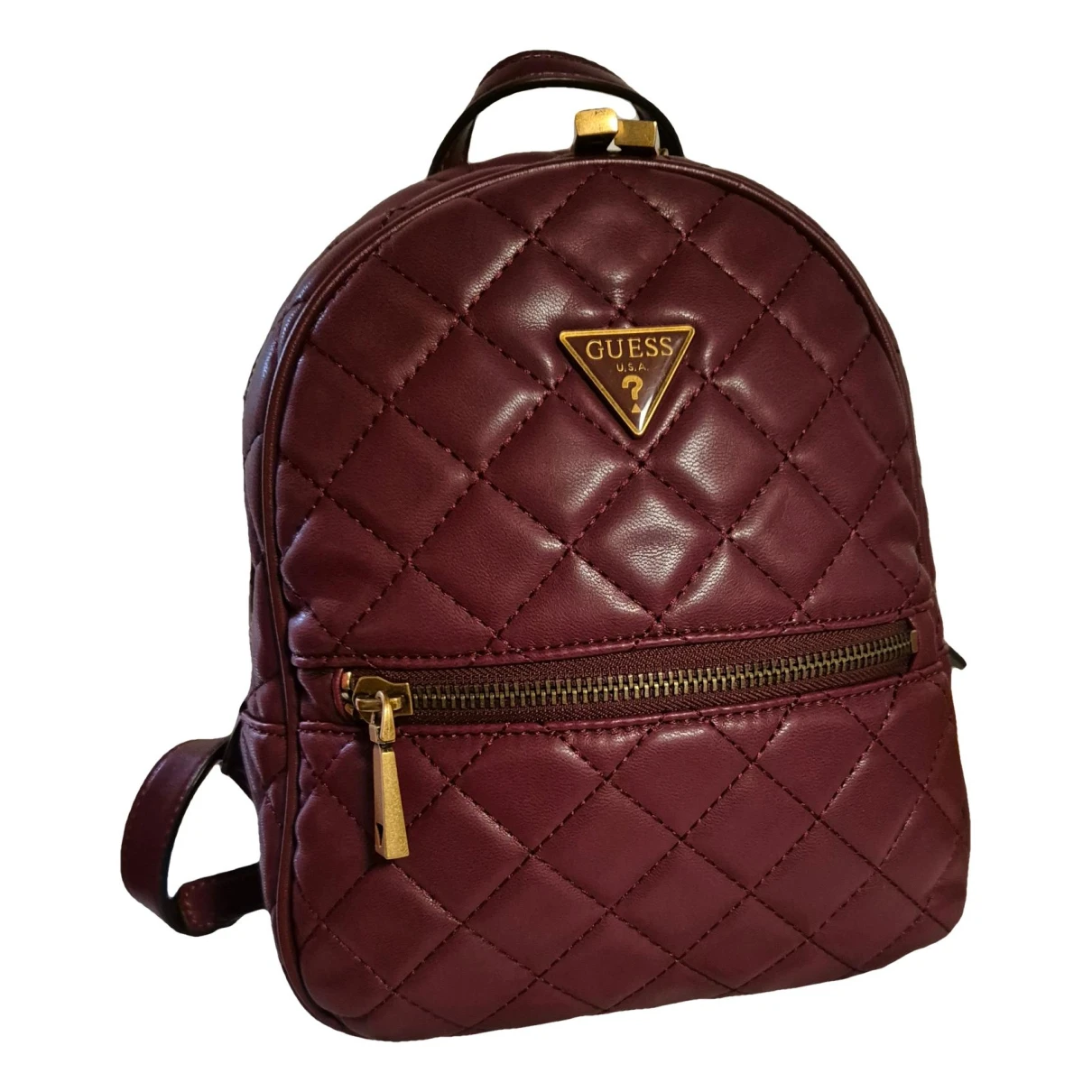 Pre-owned Guess Backpack In Burgundy