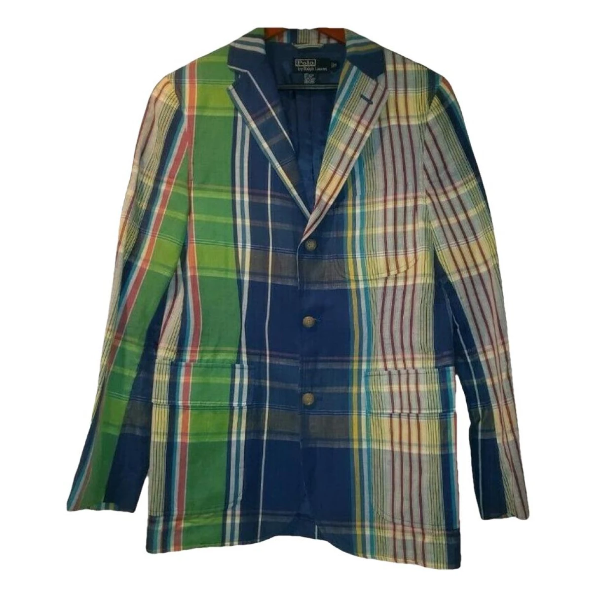 Pre-owned Polo Ralph Lauren Linen Jacket In Blue