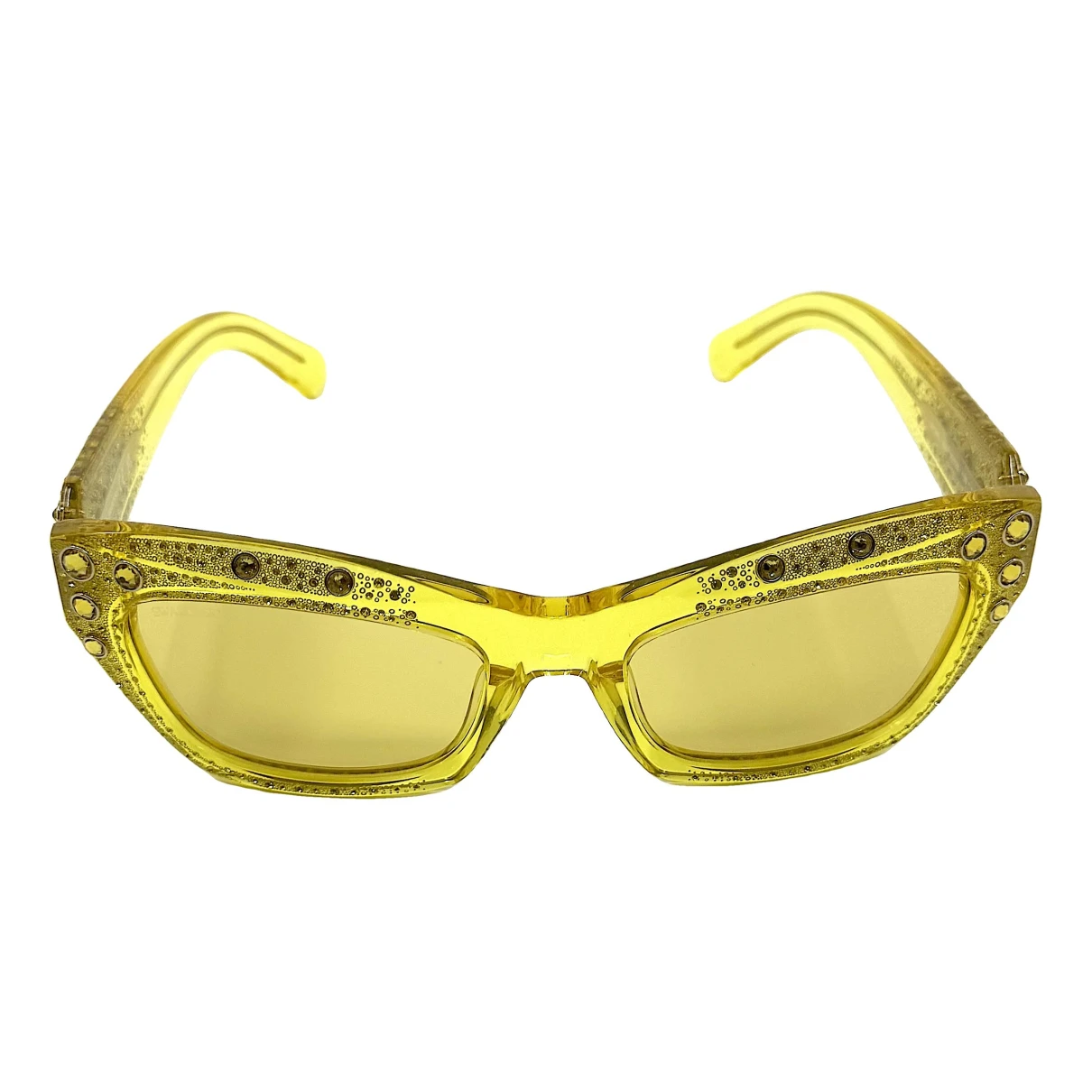 Pre-owned Swarovski Sunglasses In Yellow